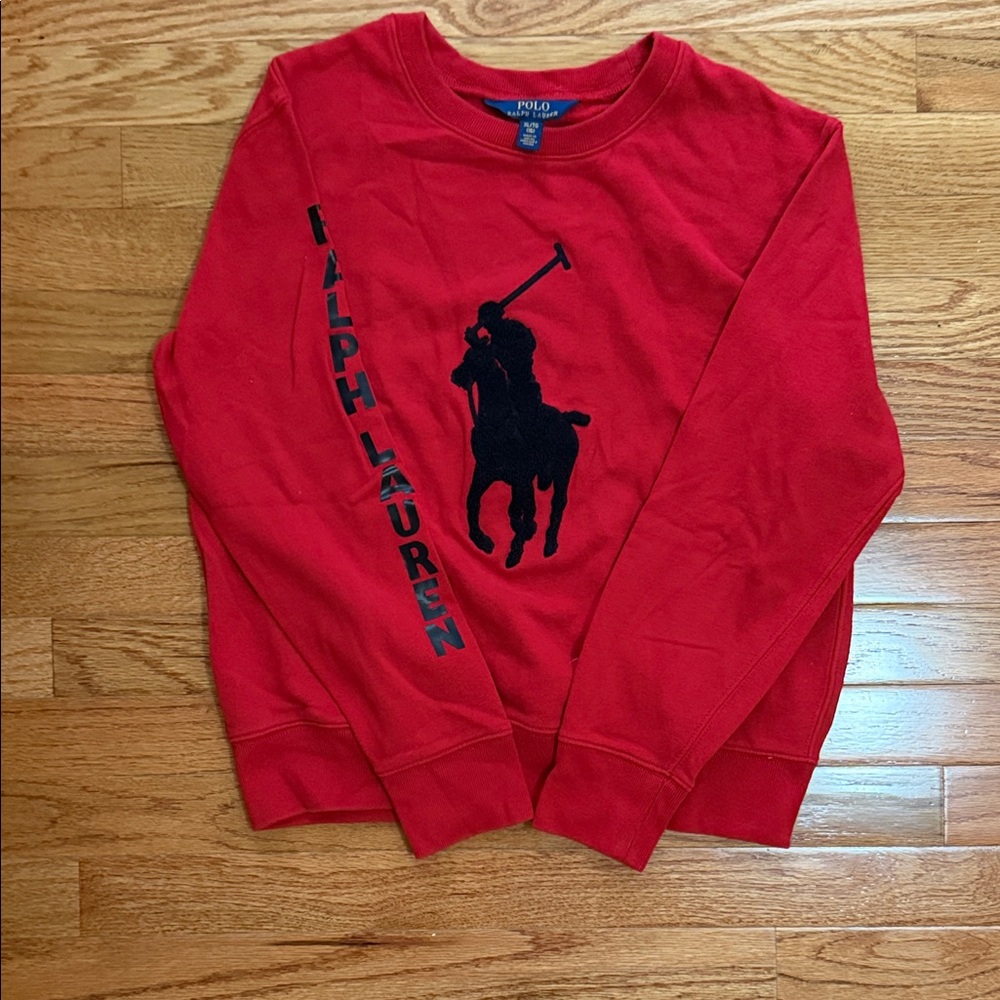 Polo by Ralph Lauren girls Red Crewneck Sweater size xl 16
